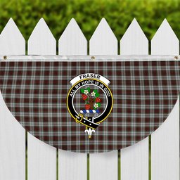 ScotsTee Shop Scottish Fraser Dress Crest Tartan Non-Pleated Fan Flag Bunting Banner