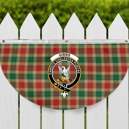 ScotsTee Shop Scottish Gibbs Ancient Crest Tartan Non-Pleated Fan Flag Bunting Banner