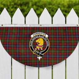 ScotsTee Shop Scottish Forrester Crest Tartan Non-Pleated Fan Flag Bunting Banner