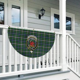ScotsTee Shop Scottish Farquharson Dress Ancient Crest Tartan Non-Pleated Fan Flag Bunting Banner
