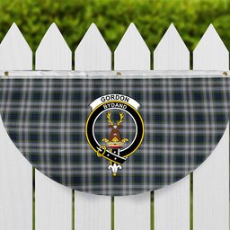 ScotsTee Shop Scottish Gordon Dress 3 Crest Tartan Non-Pleated Fan Flag Bunting Banner