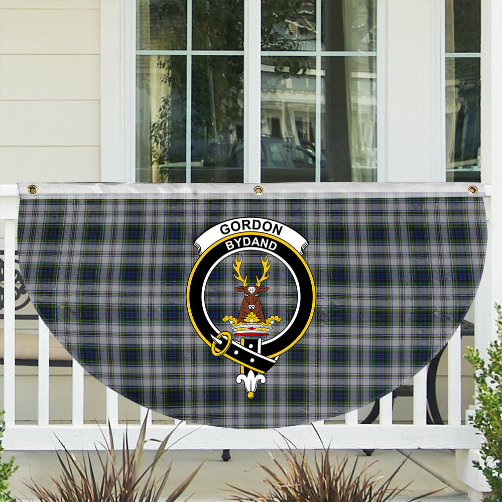 ScotsTee Shop Scottish Gordon Dress 3 Crest Tartan Non-Pleated Fan Flag Bunting Banner