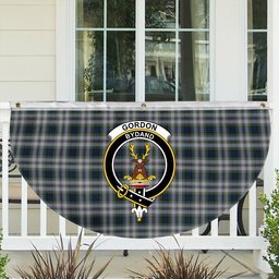 ScotsTee Shop Scottish Gordon Dress 3 Crest Tartan Non-Pleated Fan Flag Bunting Banner