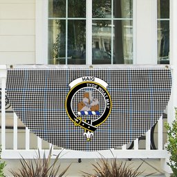 ScotsTee Shop Scottish Haig Ancient Crest Tartan Non-Pleated Fan Flag Bunting Banner