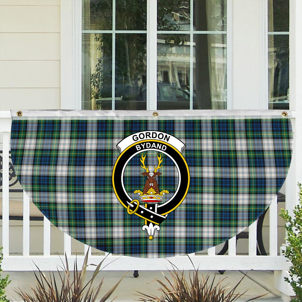 ScotsTee Shop Scottish Gordon Dress Ancient Crest Tartan Non-Pleated Fan Flag Bunting Banner