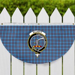 ScotsTee Shop Scottish Elliot Ancient Crest Tartan Non-Pleated Fan Flag Bunting Banner