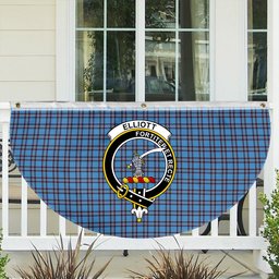 ScotsTee Shop Scottish Elliot Ancient Crest Tartan Non-Pleated Fan Flag Bunting Banner