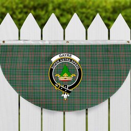ScotsTee Shop Scottish Gayre Dress Ancient Crest Tartan Non-Pleated Fan Flag Bunting Banner