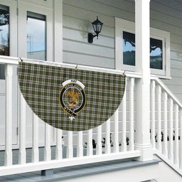 ScotsTee Shop Scottish Hay White Dress Crest Tartan Non-Pleated Fan Flag Bunting Banner