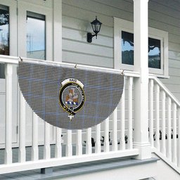 ScotsTee Shop Scottish Haig Modern Crest Tartan Non-Pleated Fan Flag Bunting Banner