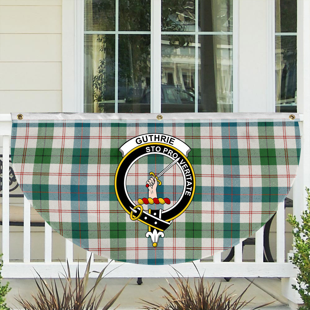 ScotsTee Shop Scottish Guthrie Dress Ancient Crest Tartan Non-Pleated Fan Flag Bunting Banner