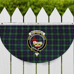 ScotsTee Shop Scottish MacDonald of the Isles Hunting Modern Crest Tartan Non-Pleated Fan Flag Bunting Banner