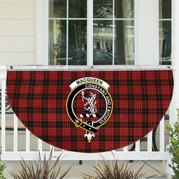 ScotsTee Shop Scottish MacQueen Ancient Crest Tartan Non-Pleated Fan Flag Bunting Banner