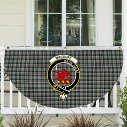 ScotsTee Shop Scottish MacDuff Dress 2 Crest Tartan Non-Pleated Fan Flag Bunting Banner