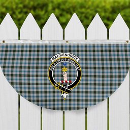 ScotsTee Shop Scottish MacKendrick Dress Crest Tartan Non-Pleated Fan Flag Bunting Banner