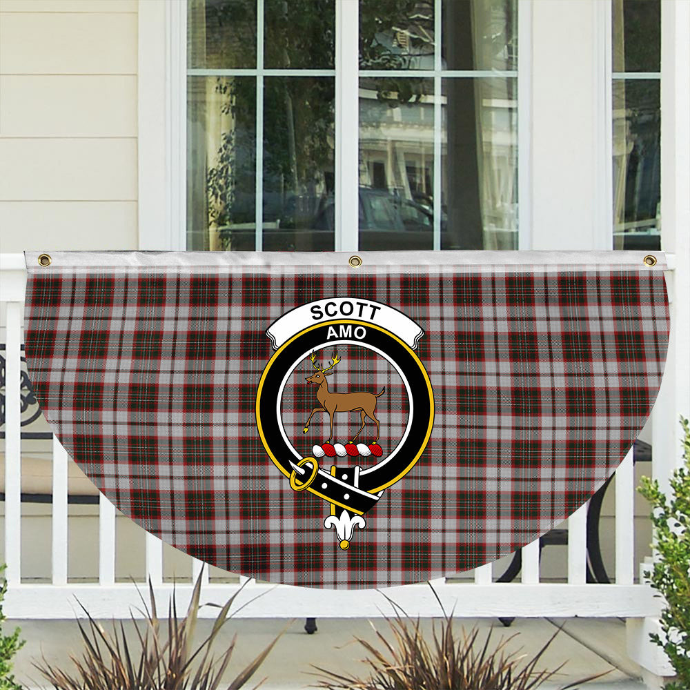 ScotsTee Shop Scottish Scott Dress Crest Tartan Non-Pleated Fan Flag Bunting Banner