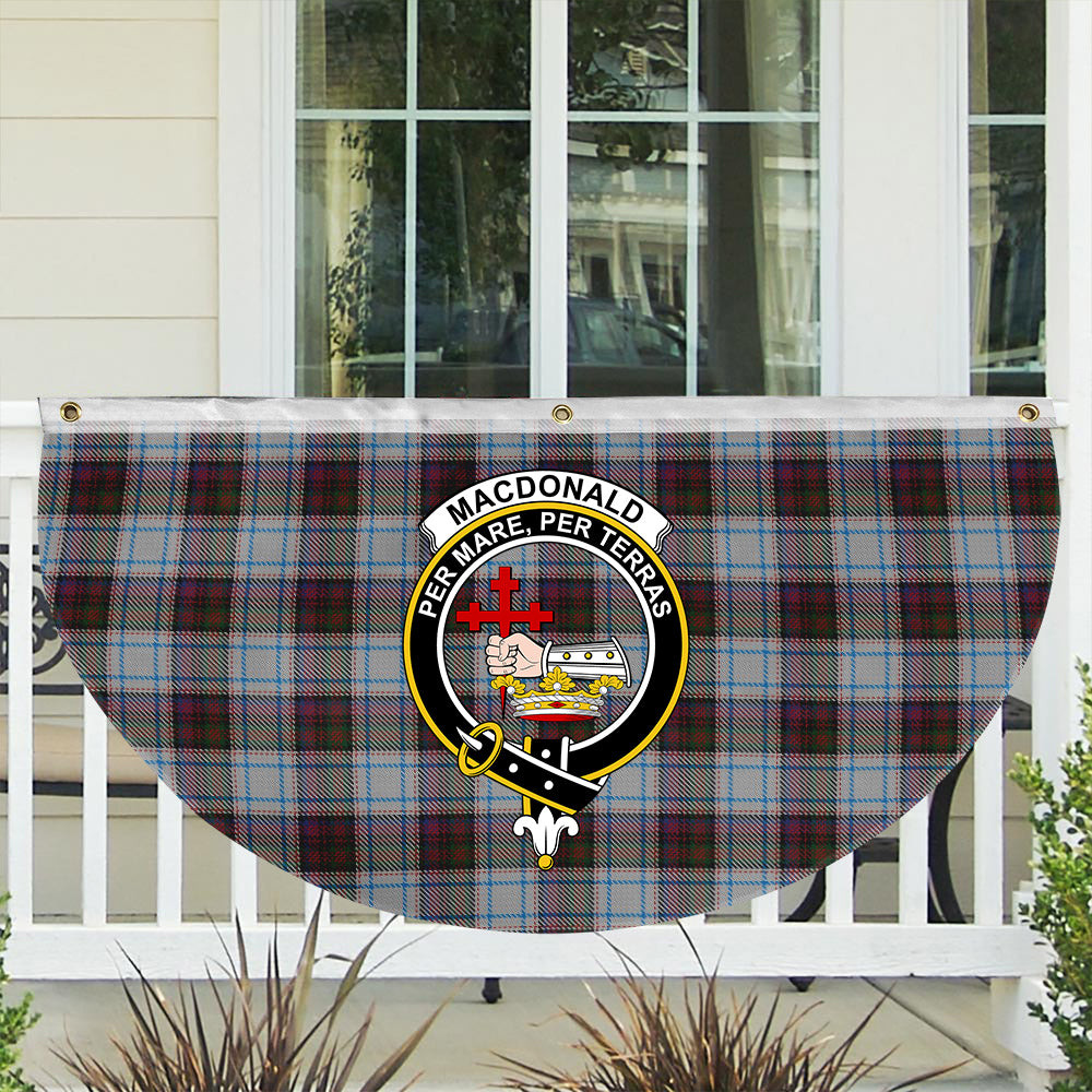 ScotsTee Shop Scottish MacDonald Dress Ancient Crest Tartan Non-Pleated Fan Flag Bunting Banner