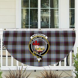 ScotsTee Shop Scottish MacDonald Dress Ancient Crest Tartan Non-Pleated Fan Flag Bunting Banner