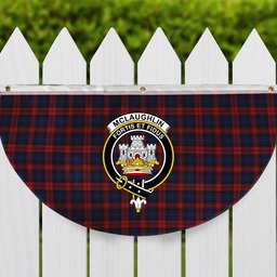 ScotsTee Shop Scottish McLaughlin Crest Tartan Non-Pleated Fan Flag Bunting Banner