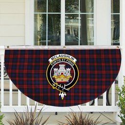 ScotsTee Shop Scottish McLaughlin Crest Tartan Non-Pleated Fan Flag Bunting Banner