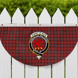ScotsTee Shop Scottish Stuart of Bute Crest Tartan Non-Pleated Fan Flag Bunting Banner