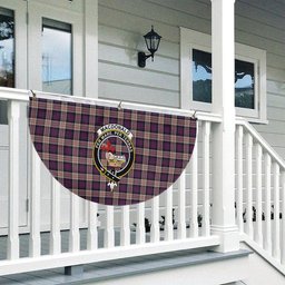 ScotsTee Shop Scottish MacDonald Pattern of Plaids Crest Tartan Non-Pleated Fan Flag Bunting Banner