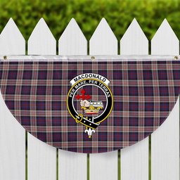 ScotsTee Shop Scottish MacDonald Pattern of Plaids Crest Tartan Non-Pleated Fan Flag Bunting Banner