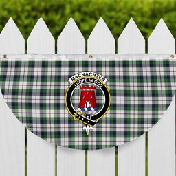 ScotsTee Shop Scottish MacNachten Dress Modern Crest Tartan Non-Pleated Fan Flag Bunting Banner
