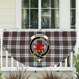 ScotsTee Shop Scottish MacDuff Dress Modern Crest Tartan Non-Pleated Fan Flag Bunting Banner