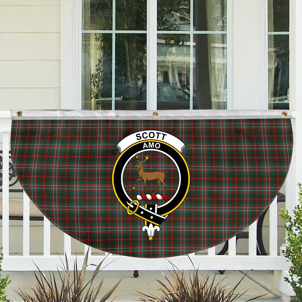 ScotsTee Shop Scottish Scott Brown Hunting Modern Crest Tartan Non-Pleated Fan Flag Bunting Banner