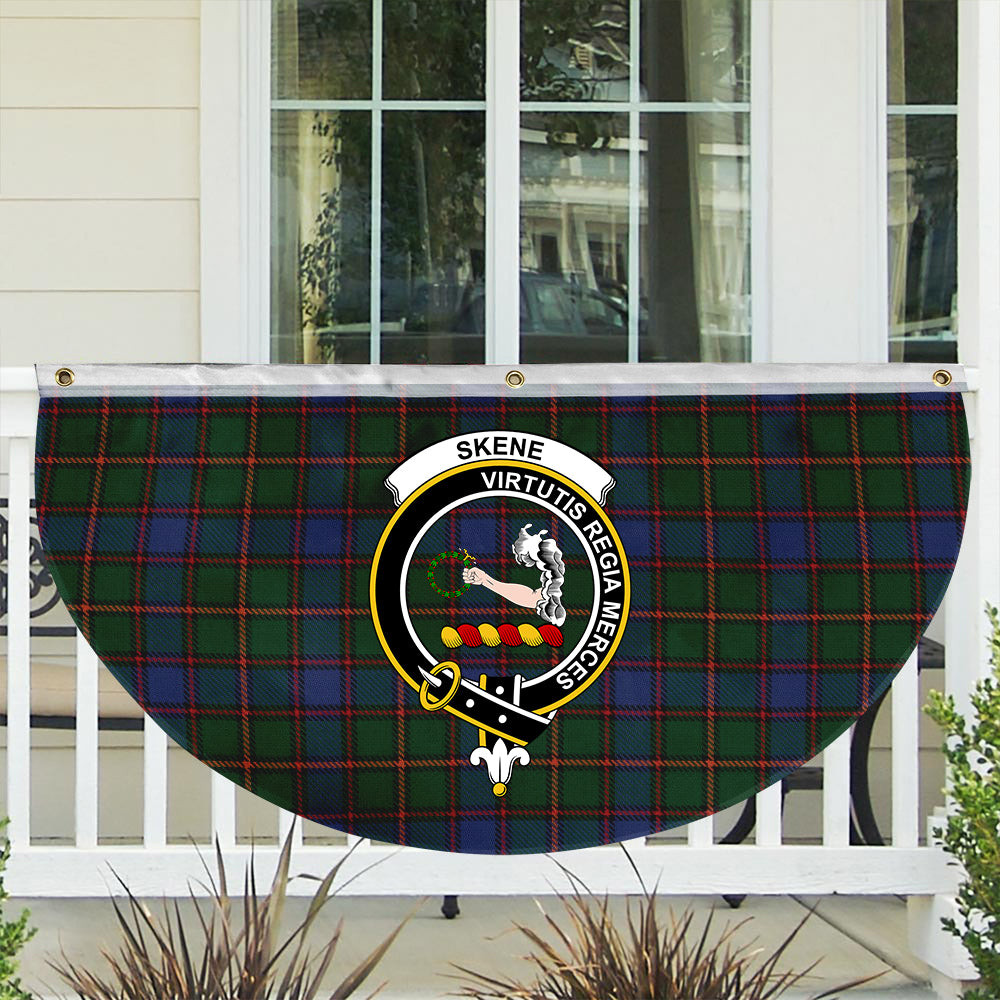 ScotsTee Shop Scottish Skene Crest Tartan Non-Pleated Fan Flag Bunting Banner
