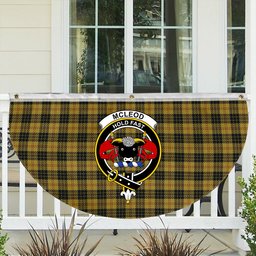 ScotsTee Shop Scottish McLeod Crest Tartan Non-Pleated Fan Flag Bunting Banner