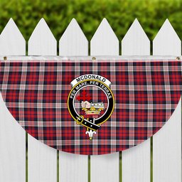 ScotsTee Shop Scottish McDonald Dress Irish Modern Crest Tartan Non-Pleated Fan Flag Bunting Banner