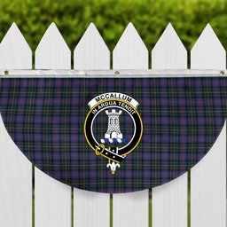 ScotsTee Shop Scottish McCallum of Berwick Modern Crest Tartan Non-Pleated Fan Flag Bunting Banner