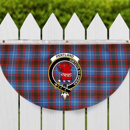 ScotsTee Shop Scottish Pentland Crest Tartan Non-Pleated Fan Flag Bunting Banner