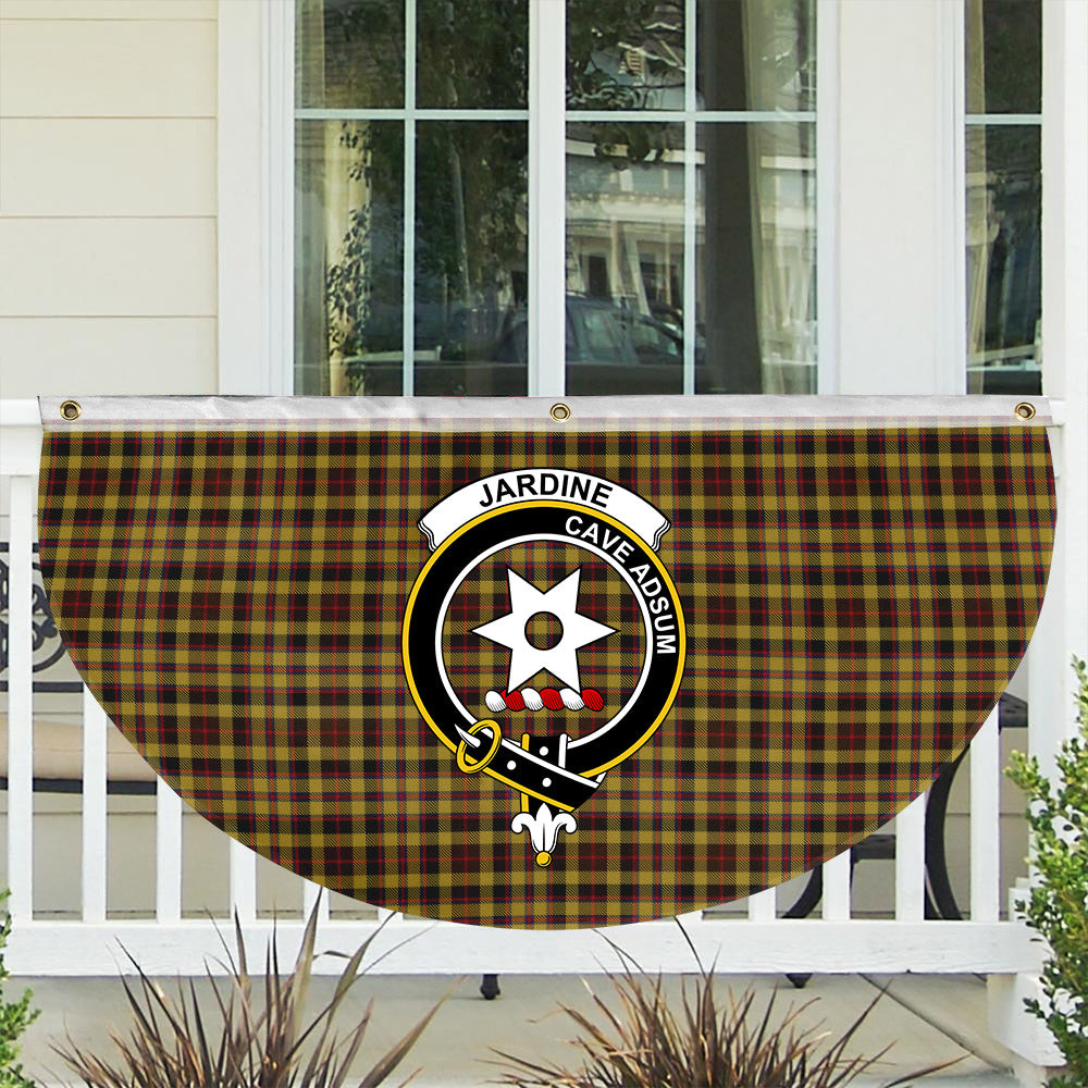 ScotsTee Shop Scottish Jardine Crest Tartan Non-Pleated Fan Flag Bunting Banner