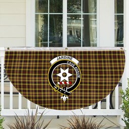 ScotsTee Shop Scottish Jardine Crest Tartan Non-Pleated Fan Flag Bunting Banner