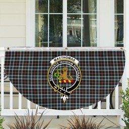 ScotsTee Shop Scottish MacThomas Hunting Modern Crest Tartan Non-Pleated Fan Flag Bunting Banner