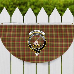 ScotsTee Shop Scottish MacMillan Old Weathered Crest Tartan Non-Pleated Fan Flag Bunting Banner