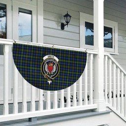 ScotsTee Shop Scottish Smith Modern Crest Tartan Non-Pleated Fan Flag Bunting Banner