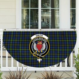 ScotsTee Shop Scottish Smith Modern Crest Tartan Non-Pleated Fan Flag Bunting Banner