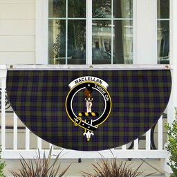 ScotsTee Shop Scottish MacLellan Crest Tartan Non-Pleated Fan Flag Bunting Banner