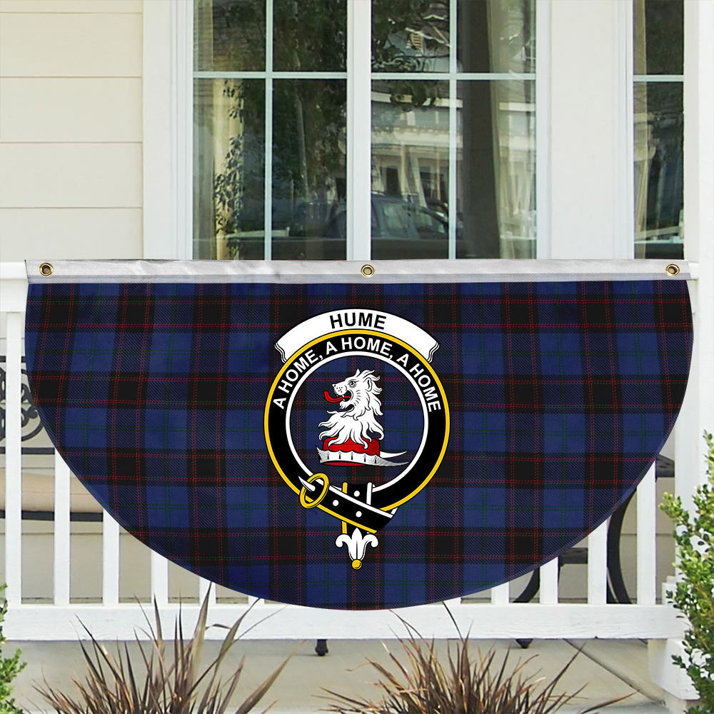 ScotsTee Shop Scottish Hume Crest Tartan Non-Pleated Fan Flag Bunting Banner