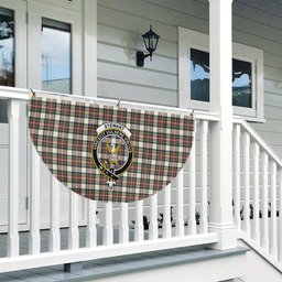 ScotsTee Shop Scottish Stewart Dress Ancient SC Crest Tartan Non-Pleated Fan Flag Bunting Banner