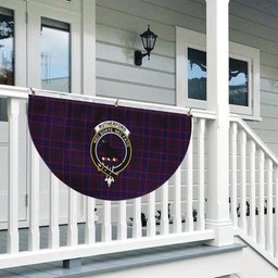 ScotsTee Shop Scottish Rutherford John Crest Tartan Non-Pleated Fan Flag Bunting Banner