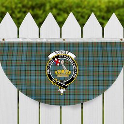ScotsTee Shop Scottish Paisley District Crest Tartan Non-Pleated Fan Flag Bunting Banner