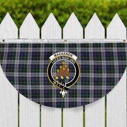 ScotsTee Shop Scottish MacKenzie Dress 4 Crest Tartan Non-Pleated Fan Flag Bunting Banner