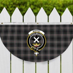 ScotsTee Shop Scottish Moffat Modern Crest Tartan Non-Pleated Fan Flag Bunting Banner