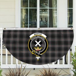 ScotsTee Shop Scottish Moffat Modern Crest Tartan Non-Pleated Fan Flag Bunting Banner