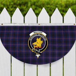 ScotsTee Shop Scottish MacIver of Strome Crest Tartan Non-Pleated Fan Flag Bunting Banner